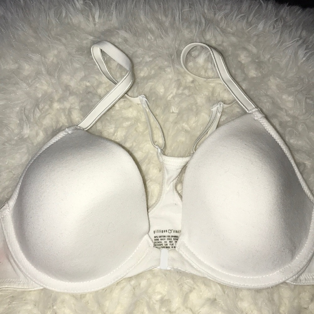 White Razorback Bra